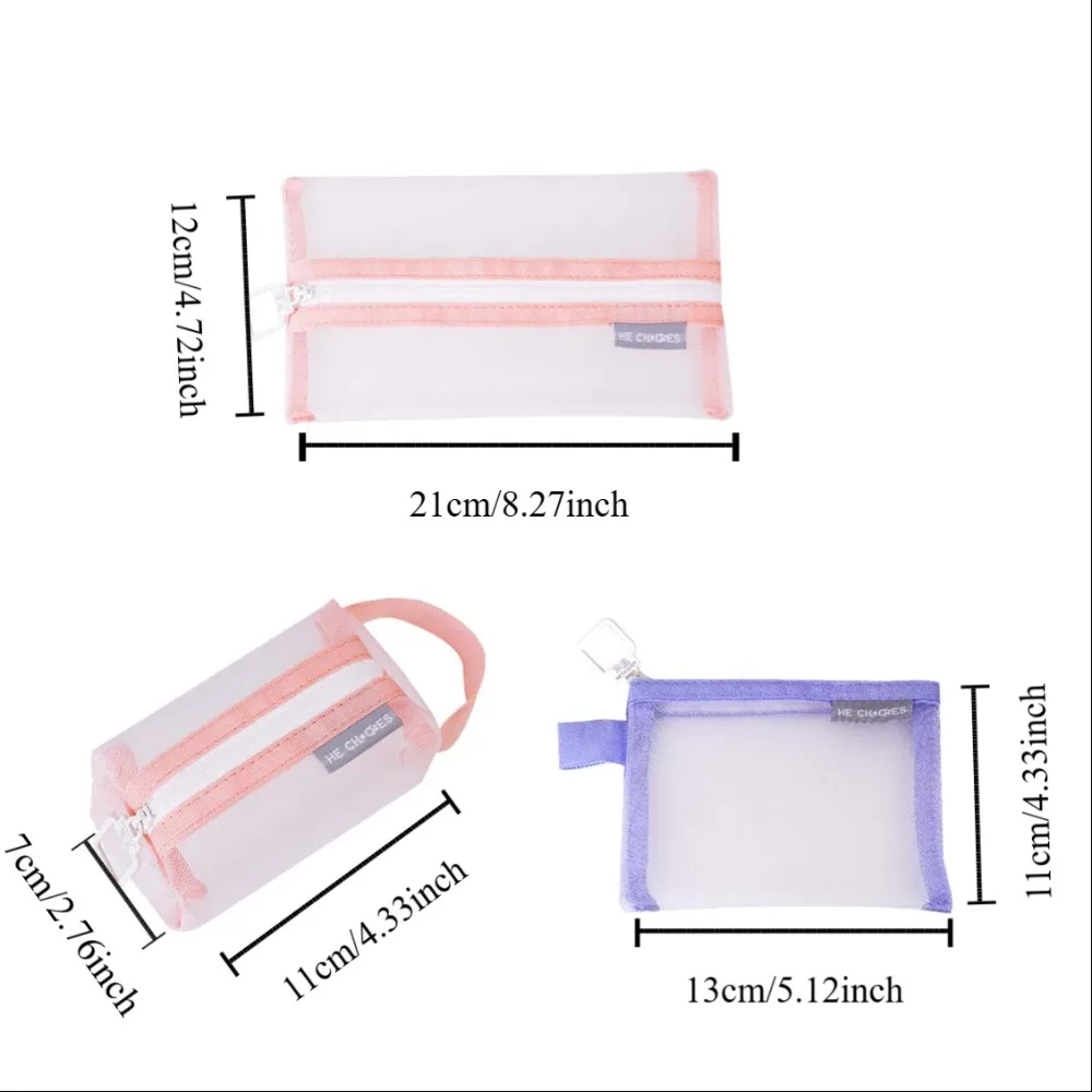 Сумка для хранения мелочей прозрачная сетчатая сумка косметичка губной помады