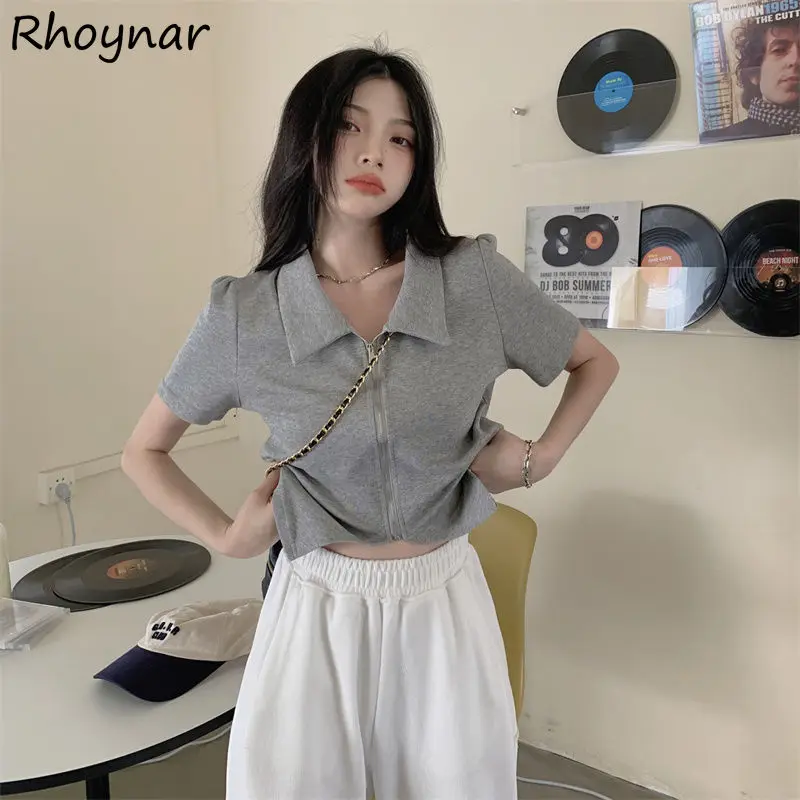 

T-shirts Women Summer New Arrival Asymmetric Fashion Crop Tops All-match Leisure Girlish Stylish Street Wear Chic Young Popular