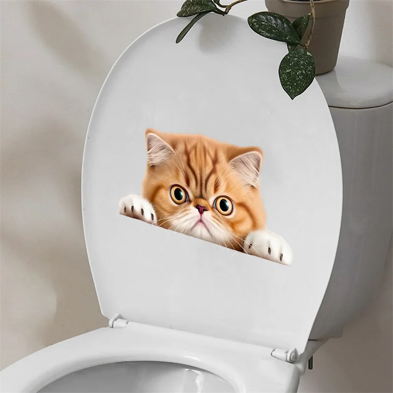 Наклейка на унитаз &quotМилый маленький кот&quot