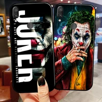 clown the joker for xiaomi redmi note 7 7 pro 7s redmi 7 7a phone case soft silicone cover black liquid silicon
