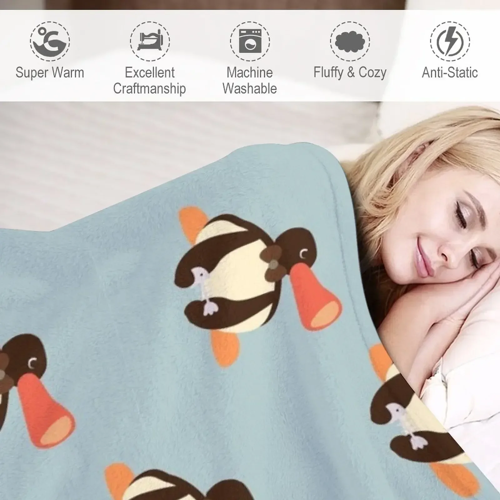 Одеяло в клетку с рисунком кости и бабочки