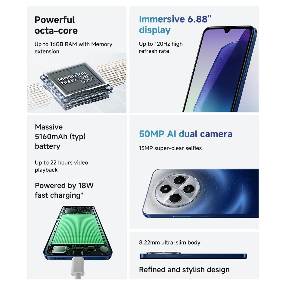 Смартфон Xiaomi Redmi 14C China 8/256ГБ global