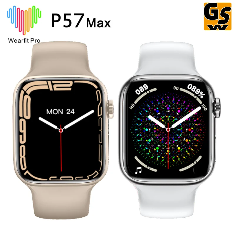 2022 IWO 14 Pro Serie 7 P57 Smart Watch NFC Dial Call Custom Watch Face Wireless Charging For poco xiaomi huawei phones PK W27