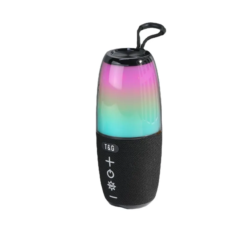 

BT 5.3 Stereo TWS Speaker 360 Degree Rgb Flashing Led Light Sound Bar Outdoor Portable Wireless Subwoofer Box Fabric Surface