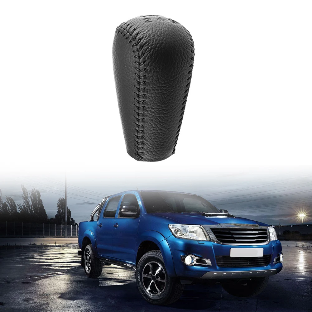 

High Quality Gear Shift Head Gear Shift Knob SR5 4WD FORTUNER VIGO KUN26 MK6 5 Speed Car Leather For TOYOTA HILUX