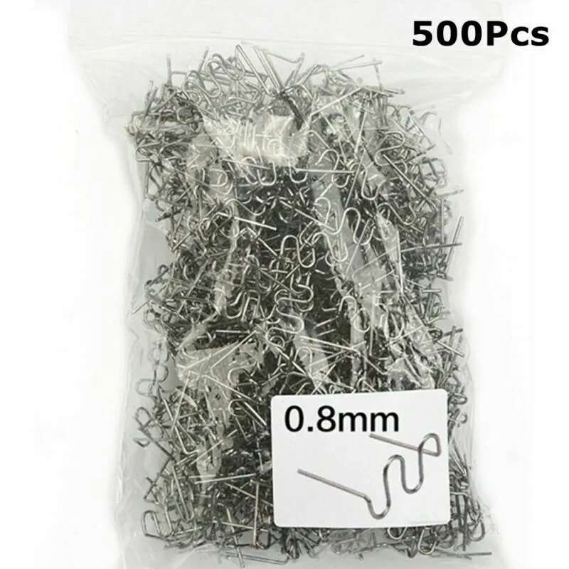 500Pcs/Set Hot Stapler Staples For Plastic Welder Repair Hot Welding Machine Welding Bumper Car Repair Tool S Wave Staples