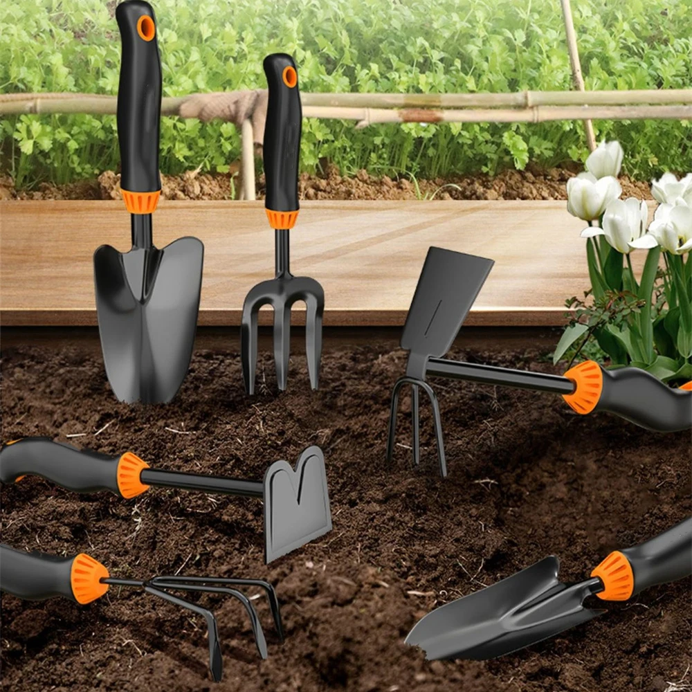 

Mini Shovel Soft Comfortable Flowers Express Soil Raising With Black Rubber Handle Holes Design Gardening Supplies Rake Shovel