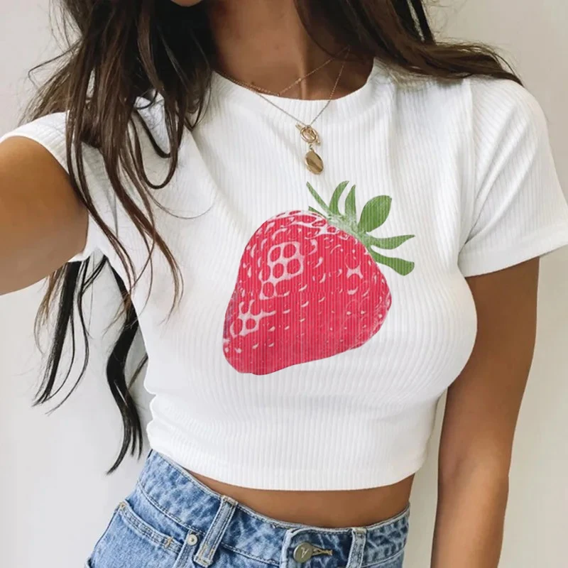 2024 новая простая милая женская одежда с коротким рукавом и круглым вырезом