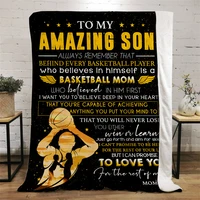 to my son fleece blanket birthday gift from father excellent athlete basketball series throw blankets for sofa bed warm blankets