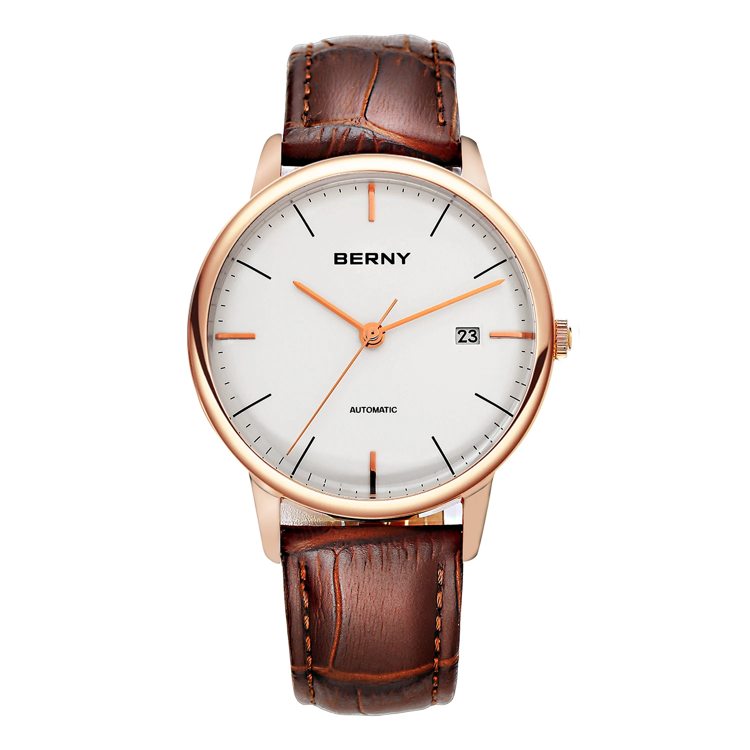 

BERNY Automatic Mechanical Watch MIYOTA 9015 Date Minimalistic Luxury Male Clock 5ATM Waterproof Watch for Men Relogio Masculino