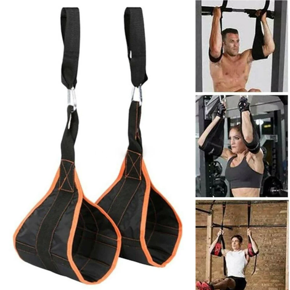 

2PCS AB Sling Straps Abdominal Hanging Belt Chin Up Sit Up Bar Pullup Heavy Duty Muscle Training Belt Muscle Training Equipment