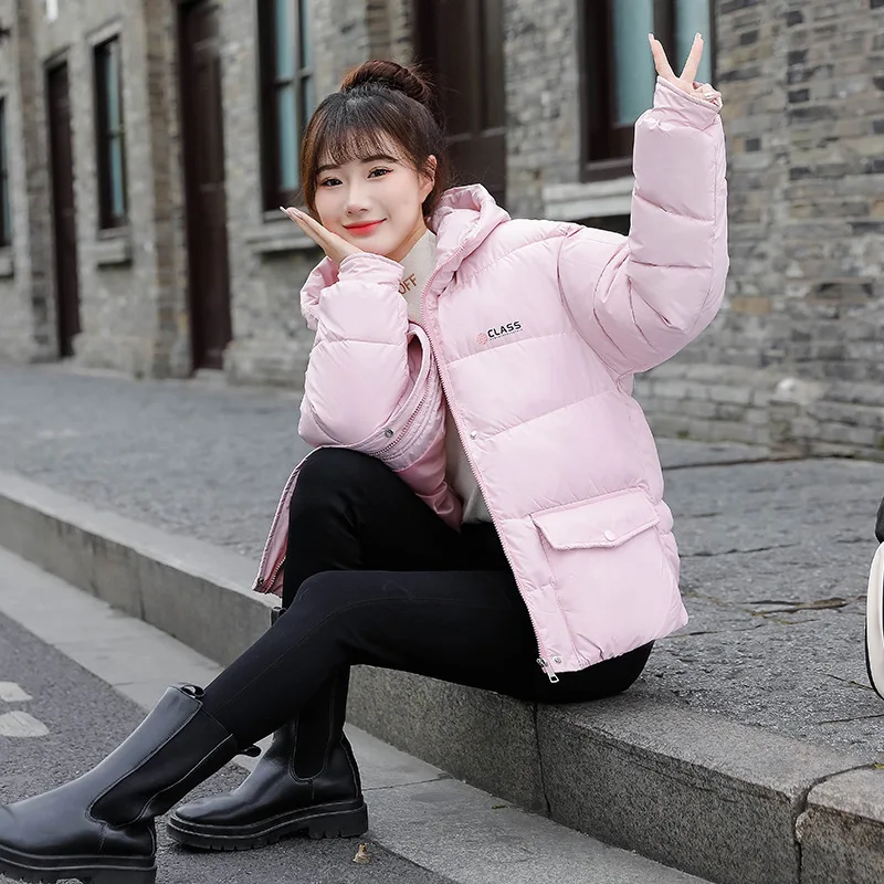 MEILLY DOLPHIN 2023 New Winter Puffer Jacket for Women Hooded Cotton Padded Solid Warm Oversized Casual Coat Women Parka Outwear