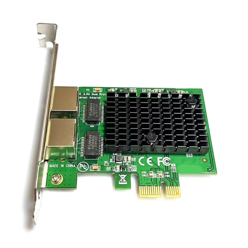 

Порт DualRj45 PCIE на 2,5 Гбит Ethernet NetworkHub 2,5G NetworkCard High Speed ​​Dropship