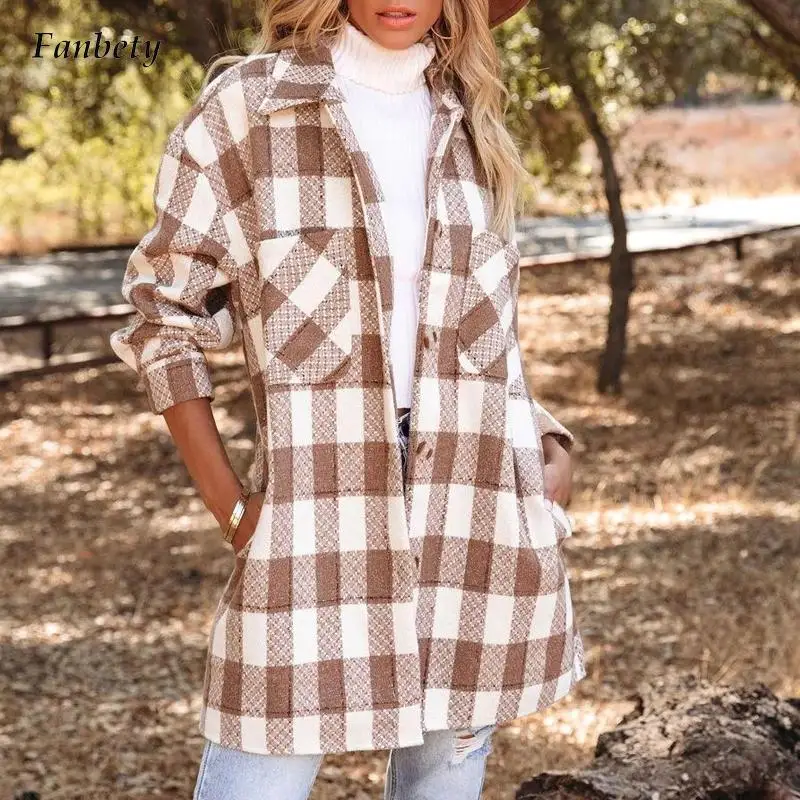 

Женская твидовая куртка средней длины, с длинным рукавом и карманами