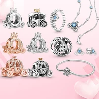 2021new hot sale charm sterling silver 925 pumpkin car charm bead ring nacklace fit original pandora bracelet women jewelry gift