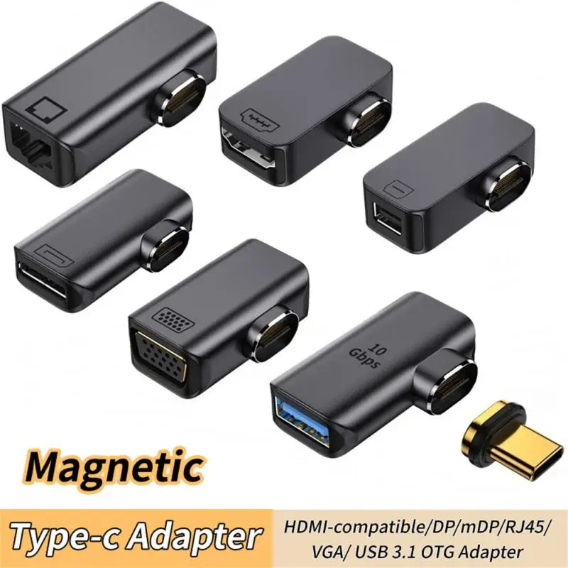 

Магнитный адаптер USB 3,1 типа C штекер USB C к VGA HDMI-совместимый DP RI45 4K 8k 60 Гц Vedio конвертер для Macbook ноутбука телефона
