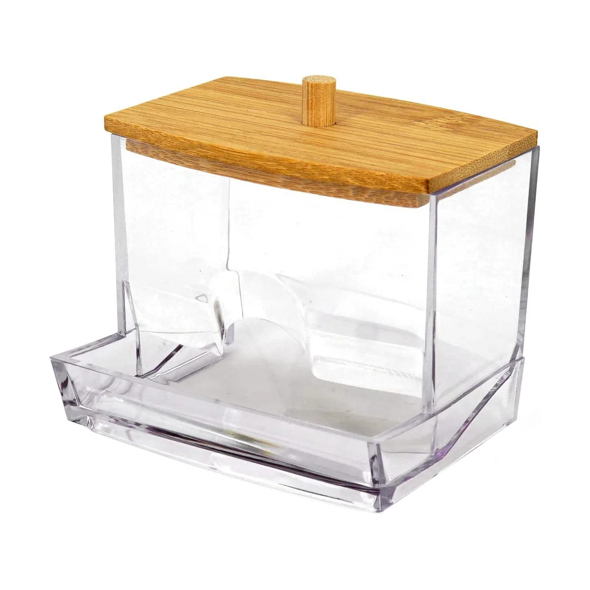 

Cotton Swab Holder Cotton Swab Dispenser, Bathroom Table Top Decoration Storage Box, Transparent Bracket for Storage