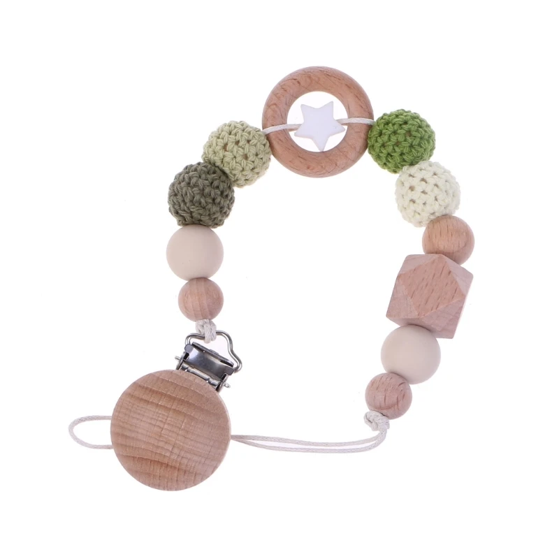 

Anti-drop Pacifier Clip Crochet Cotton Baby Teether Clip Toddler Nipple Chains