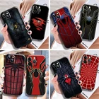 Чехол с логотипом Человека-паука для Apple iPhone 13 12 11 Pro Mini X XR XS Max 5 6 7 8 Plus SE2020