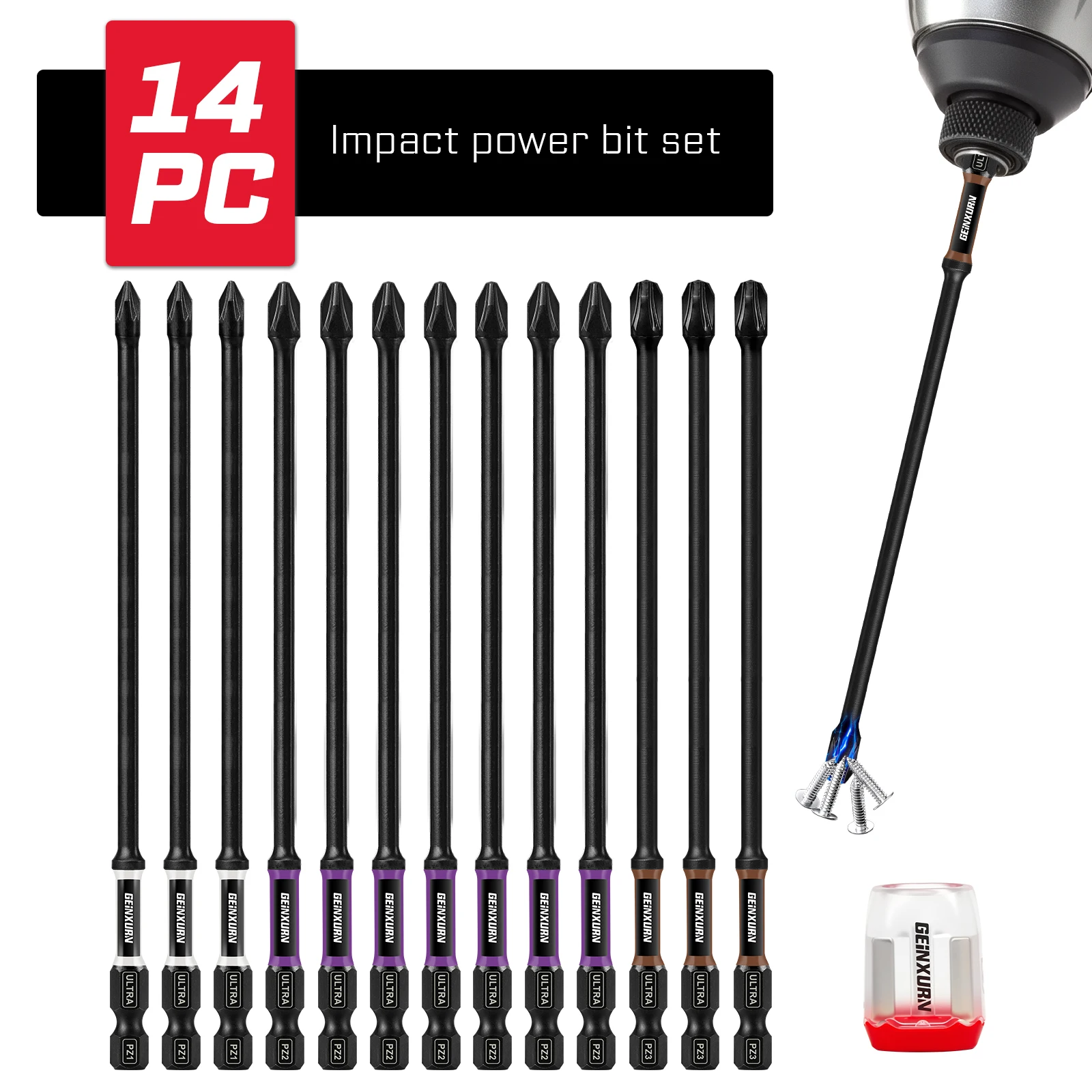 

Набор магнитных бит Geinxurn для ударного гайковерта PZ1, PZ2, PZ3