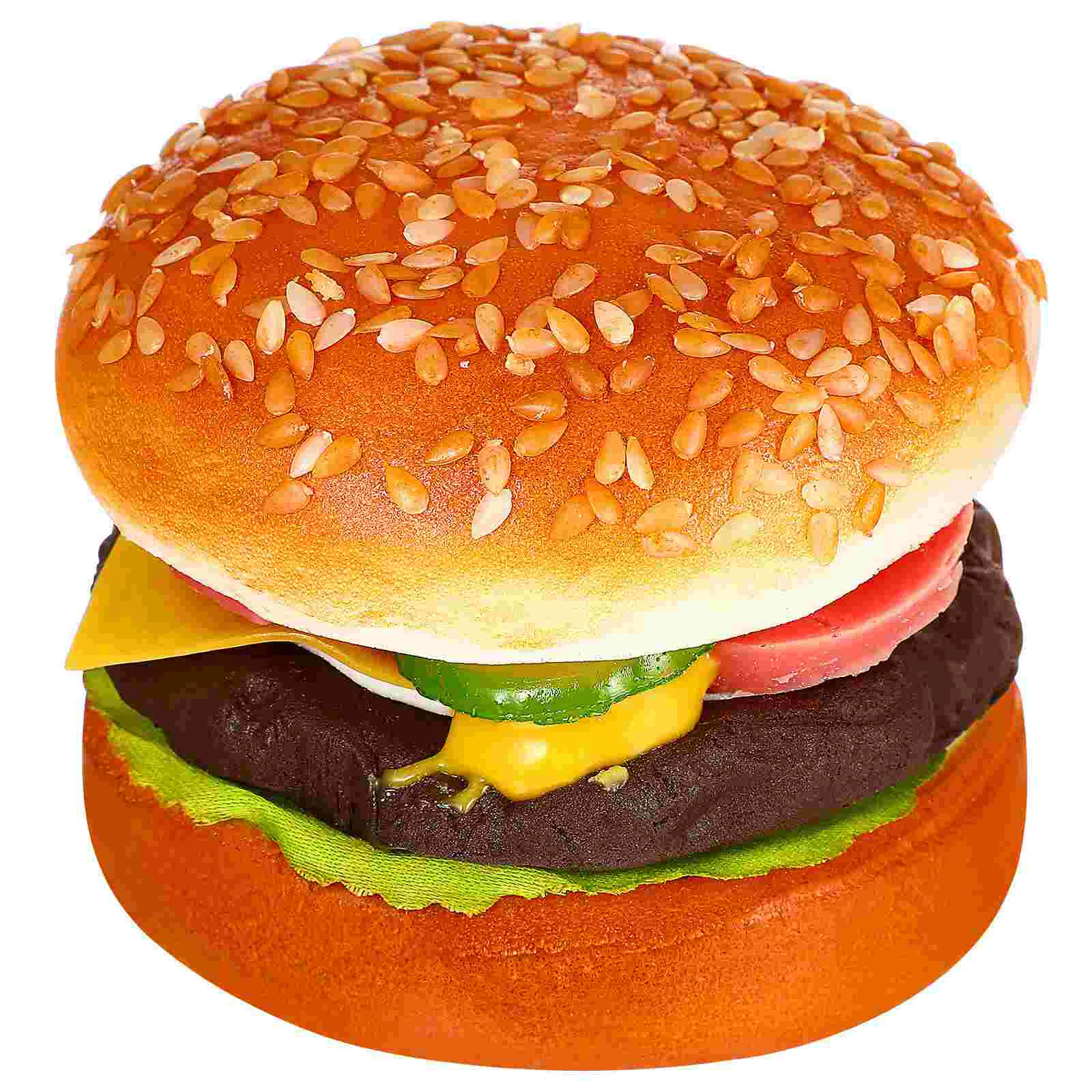 

Simulation Beef Burger Burgers Models PU Cake Decor Accessories Lovely Food Fake Bread Display Home Decors Child Veggie