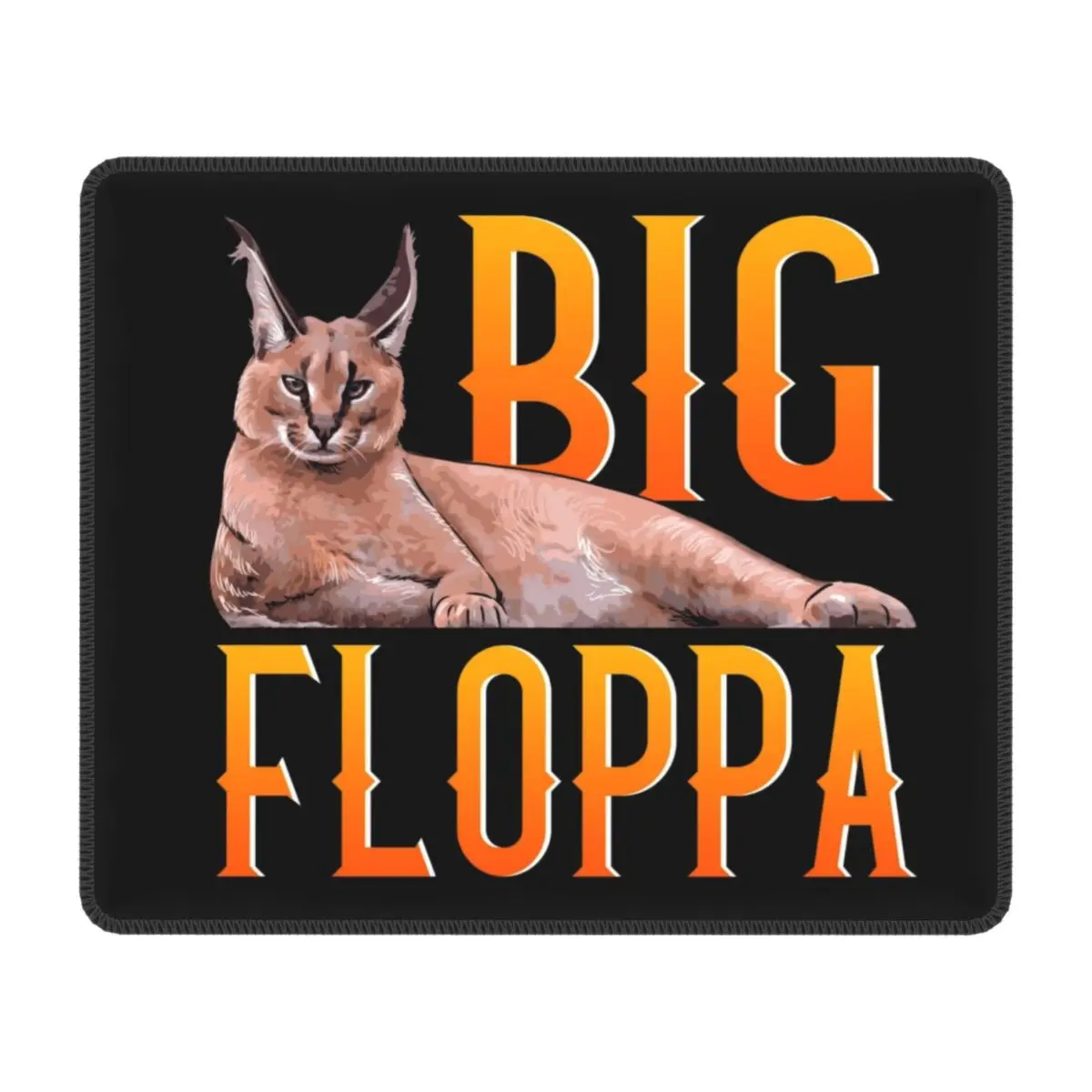Большой коврик для мыши Floppa Cat Meme с фиксирующей кромкой удобный игровой