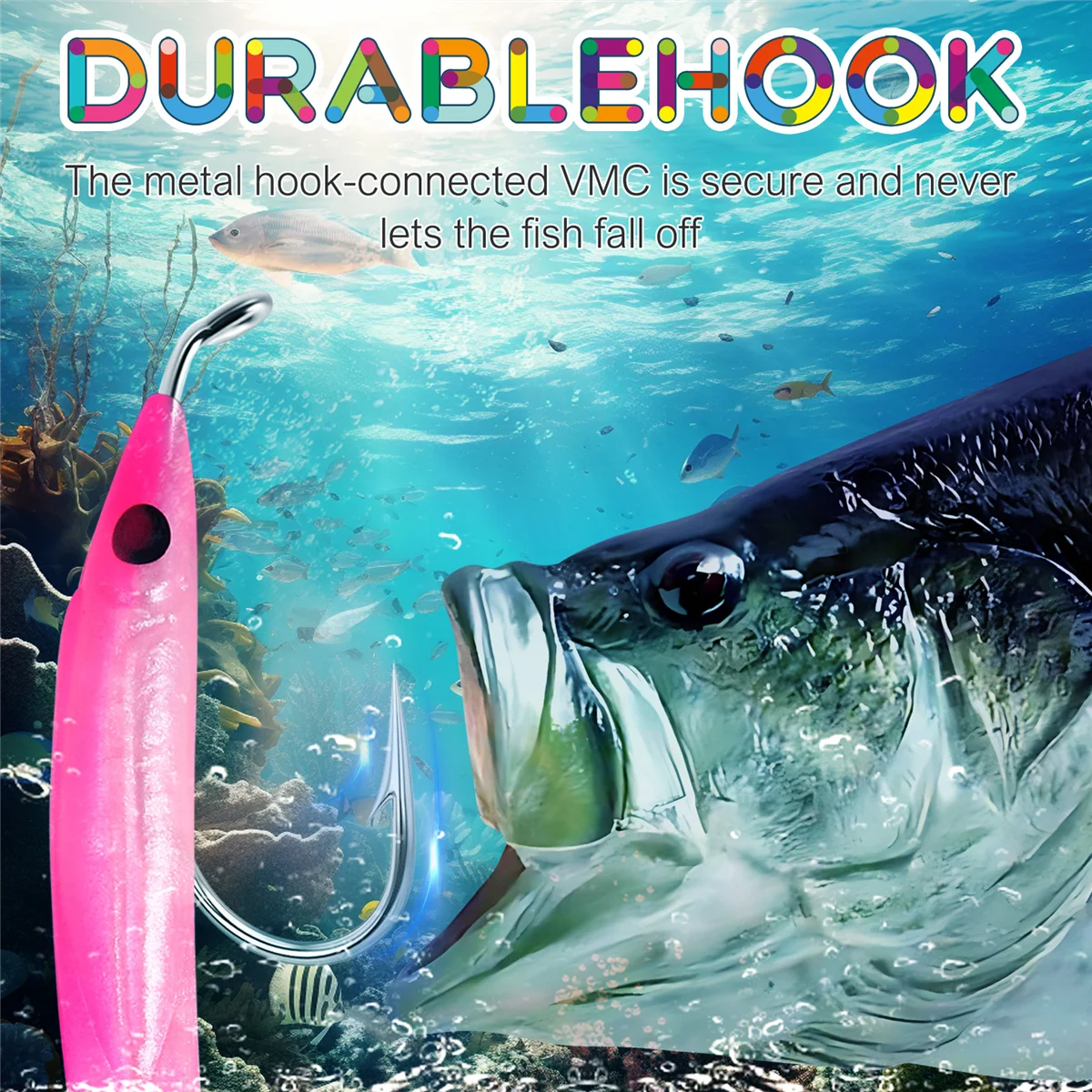 SUNMILE Поддельная рыболовная приманка Морская с крючком для угря Бионическая 5 см/0 6