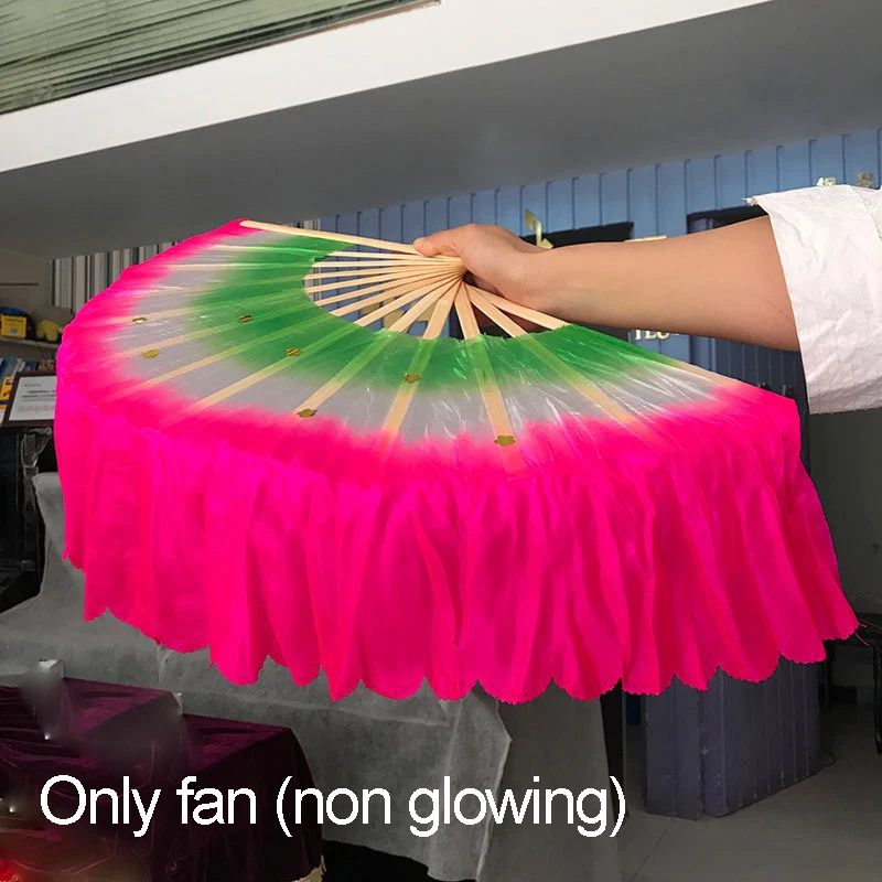 

Светодиодный шелковый веер для танца живота, длинный шелковый костюм для танца живота, вееры для танца живота, реквизит для выступления, светящиеся товары для вечеринок