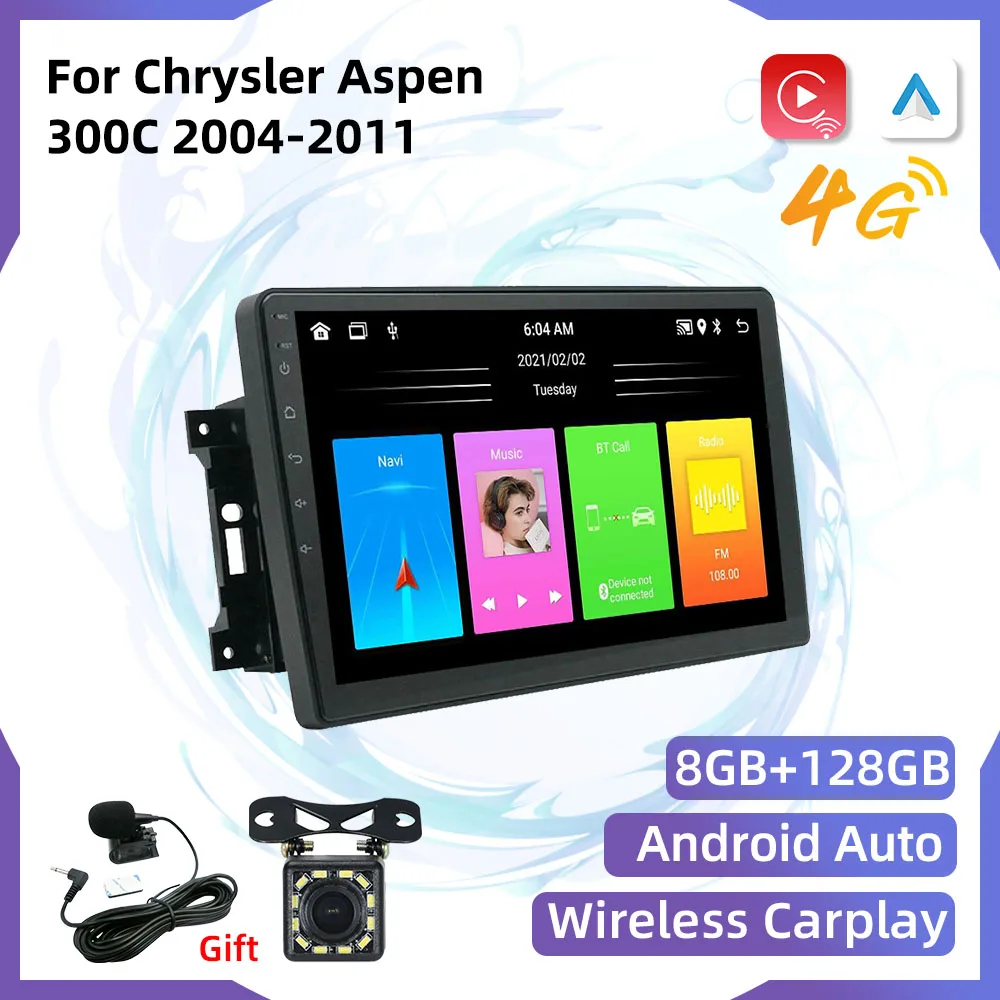 

2 Din Android Car Radio for Chrysler Aspen 300C 2004-2011 Car Stereo GPS WIFI Navigation Autoradio Multimedia Player Head Unit