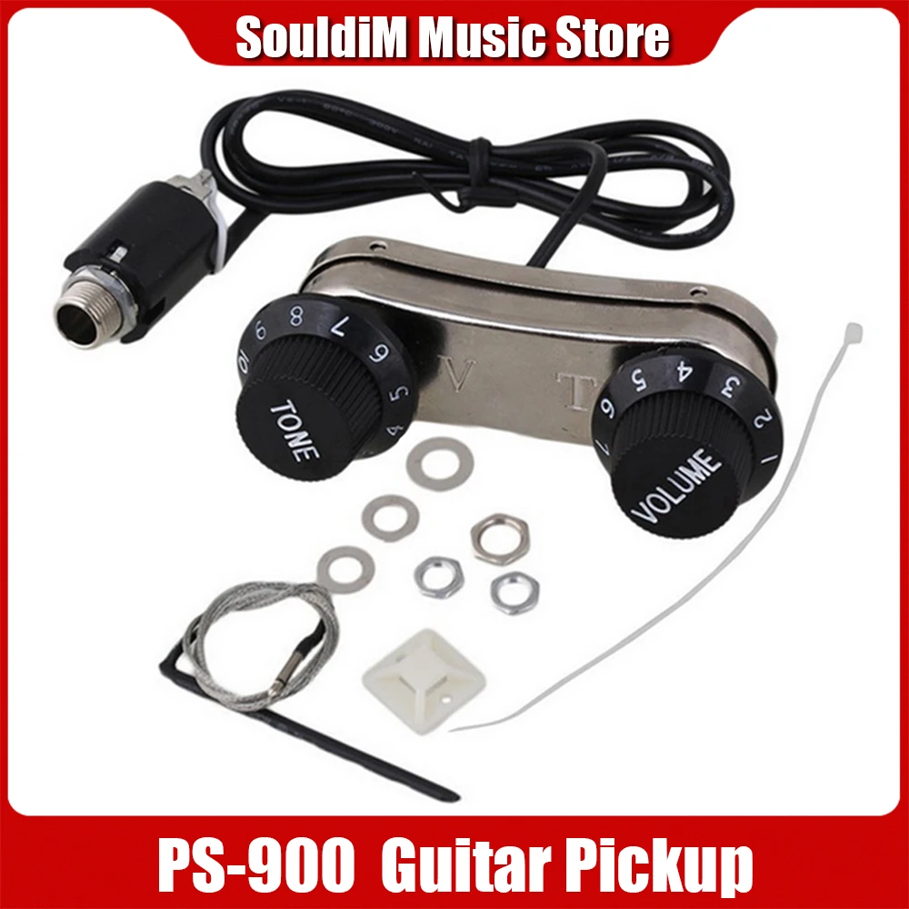 

PS700 Acoustic Guitar Passive EQ Preamp Piezo Pickup with 500K 1 Volume 1 Tone Speed Control Knob