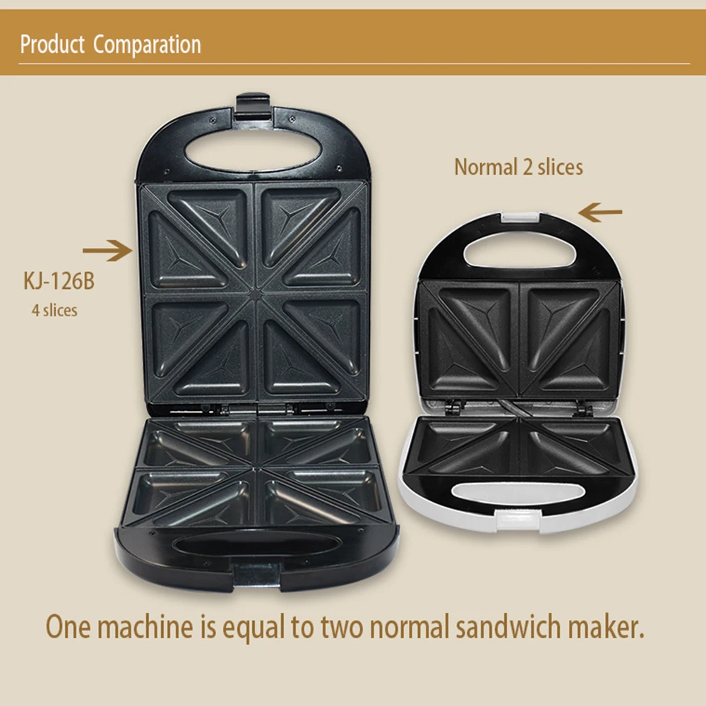 Домашняя многофункциональная электрическая вафельница с двойным нагревом 1200 Вт