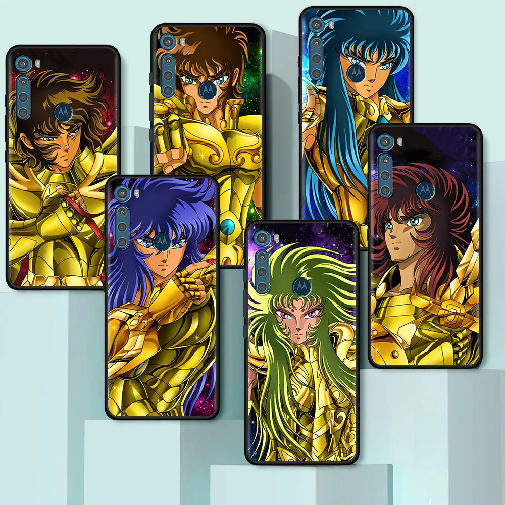 

Cover For Motorola One Fusion G30 G9 Play G8 Power Lite E6s G Stylus Edge Plus Black Soft Phone Cases Anime Saint Seiya