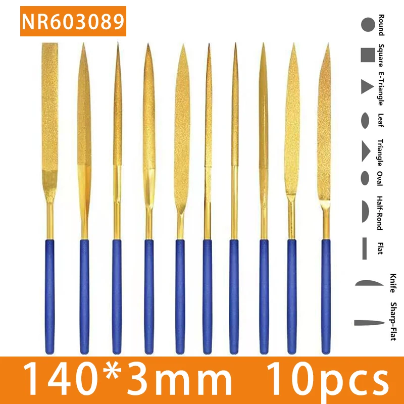 

Набор надфилей 10 шт., 3х140 мм, для ювелиров, алмазная резьба, поделки из металла, стекла и камня, ручной инструмент