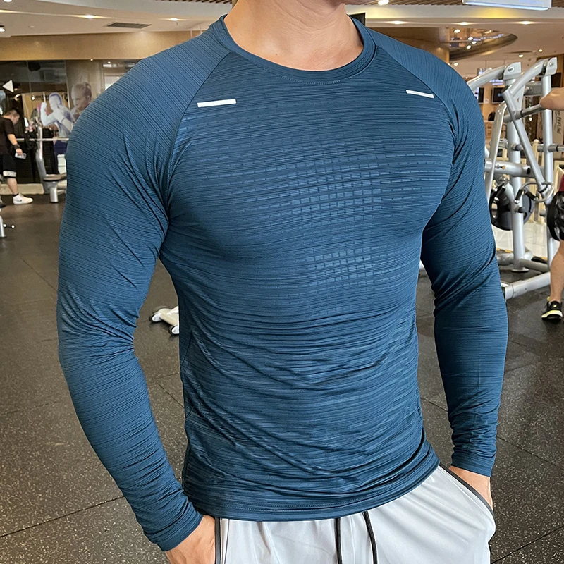 

Brand Running Shirt Men's Long Sleeve Gym Shirt Men Sportswear Compression Dry Fit Shirts For Men Fitness Sport Tight T-Shirt