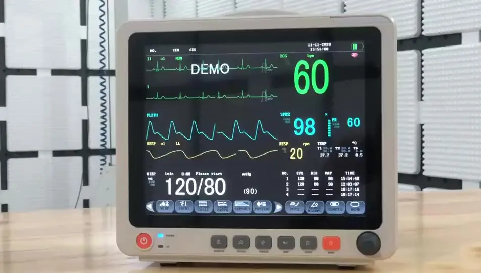 

High quality Cardiac Monitoring medical 12 inch touch screen 6 parameters patients monitos