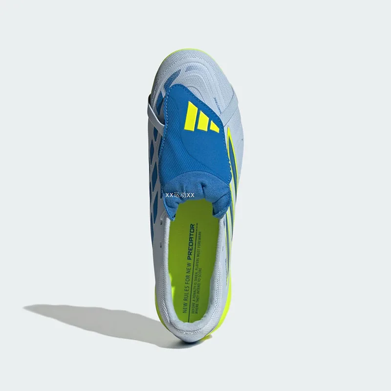 Фото Популярные футбольные бутсы Adidas JS0345 унисекс для твердого грунта (AG), цвета: синий, светло-синий, ярко-желтый, флуоресцентный. №1