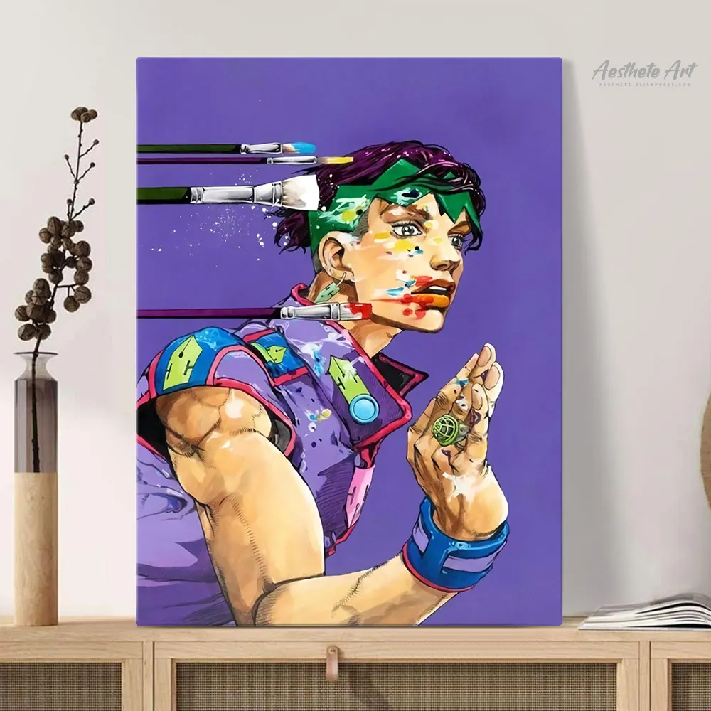 

Rohan Kishibe невероятные Японские Аниме Манга Джоджо Картина на холсте настенные художественные Плакаты Декор для гостиной