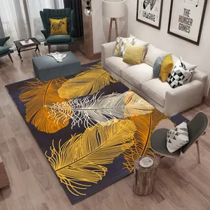 fashion modern color feather abstract antiskid waterproof bedroom living room door mat non slip bedside carpet matdecor rugs free global shipping
