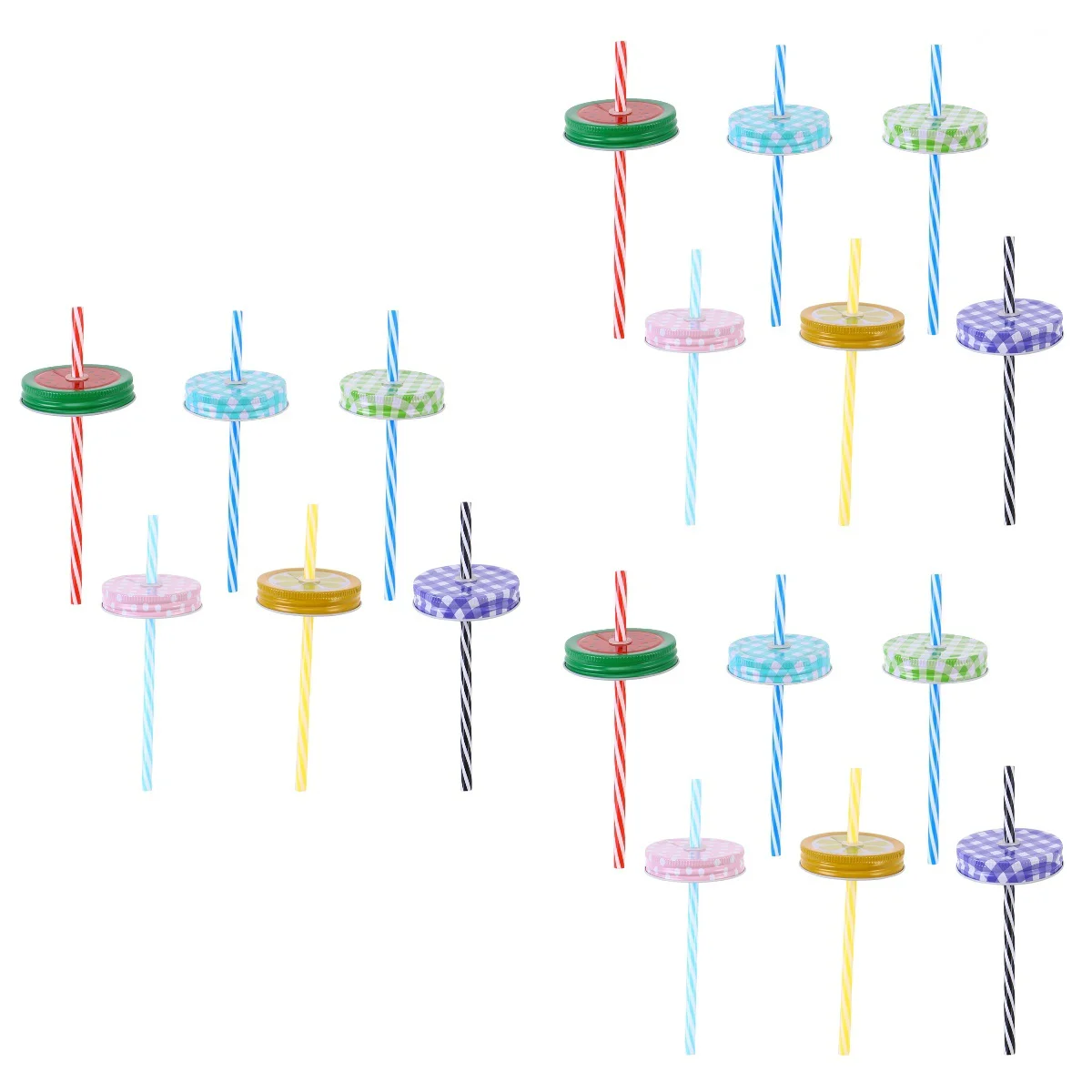 

Set 3 Jar Lids Straw Hole Stainless Steel Straw Canning Lids Holes Wide Mouth Straw Lid Ring Canning Jar Lid