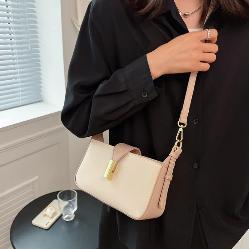 Women's Retro Luxury Solid Color Small Shoulder Bag for Femele Travel Free Shipping сумка женская Fashion Trend Underarm Handbag