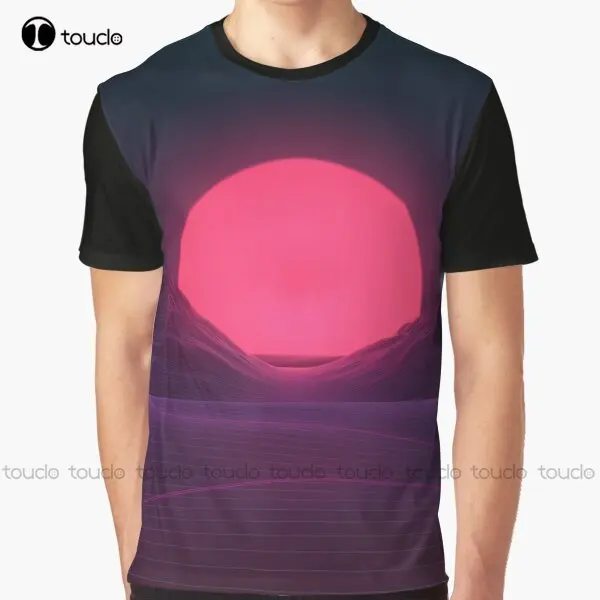 

Neon Sunset Graphic Synthwave, Vaporwave, Retrowave T-Shirt Digital Printing Tee Shirts Streetwear Xxs-5Xl New Popular Unisex