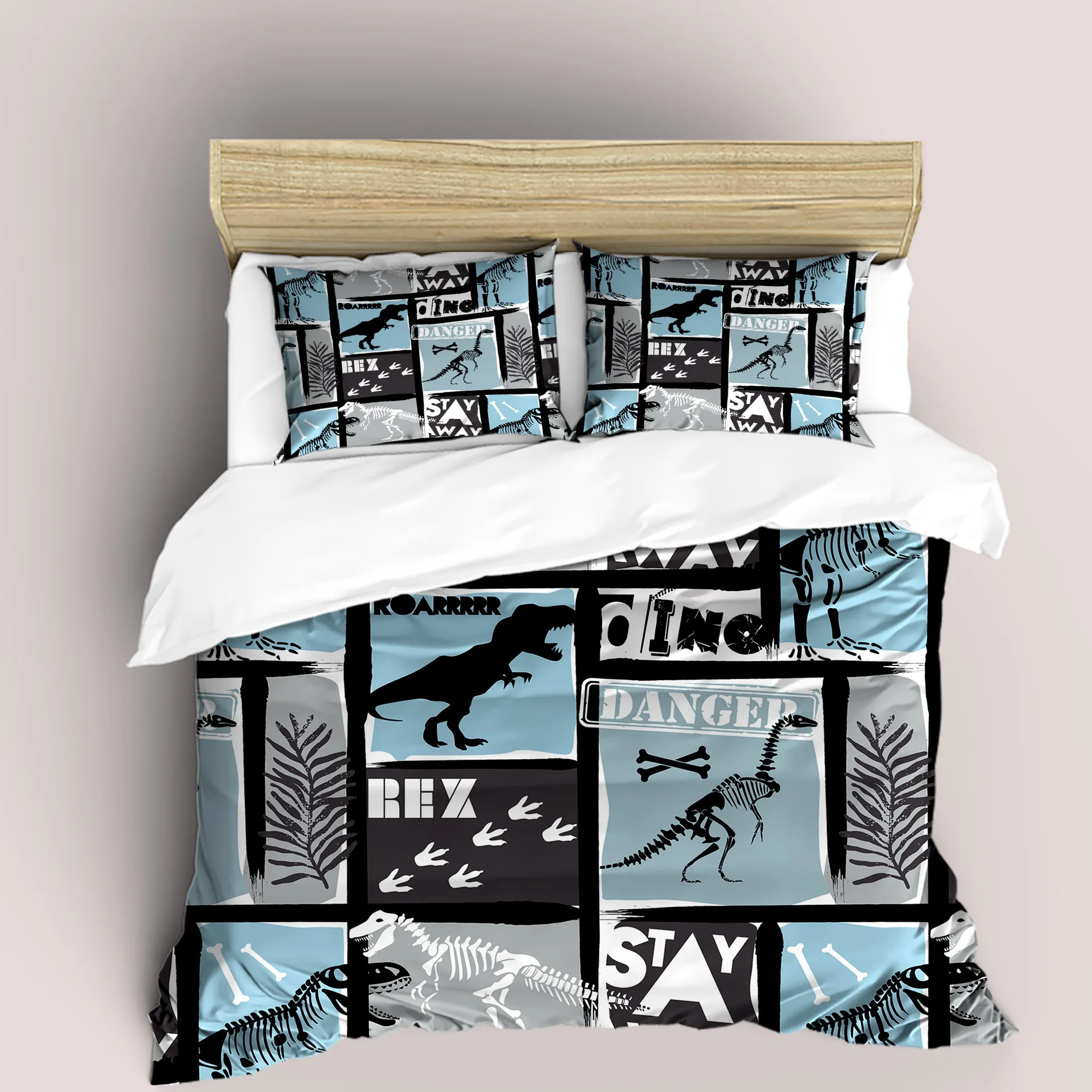 

Child Bedding Set Dinosaur Single Kids Duvet Cover Bed Cover Set With Pillowcase Twin Boy Girl Birthday Present Christmas Gift