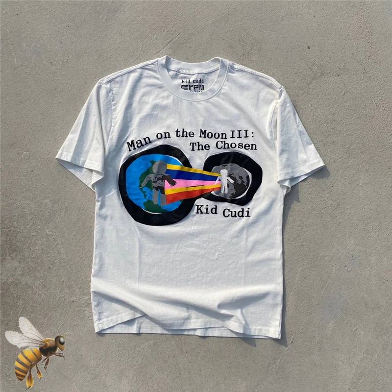 Мужская/Женская хлопковая футболка высокого качества CPFM X Kid Cudi