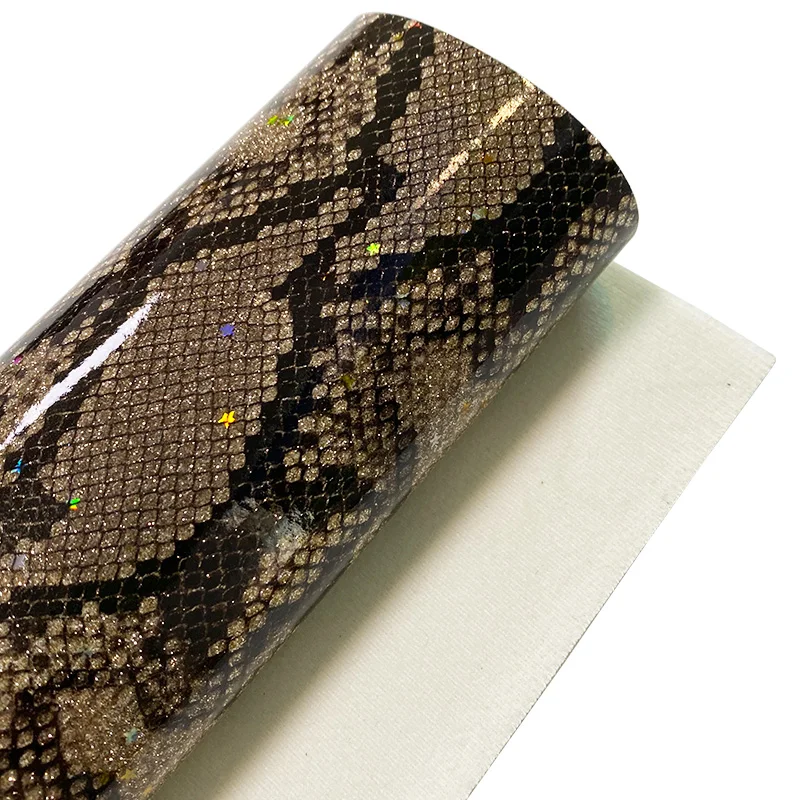 Змеиная кожа с красочными блестками в виде звезд гладкая глянцевая