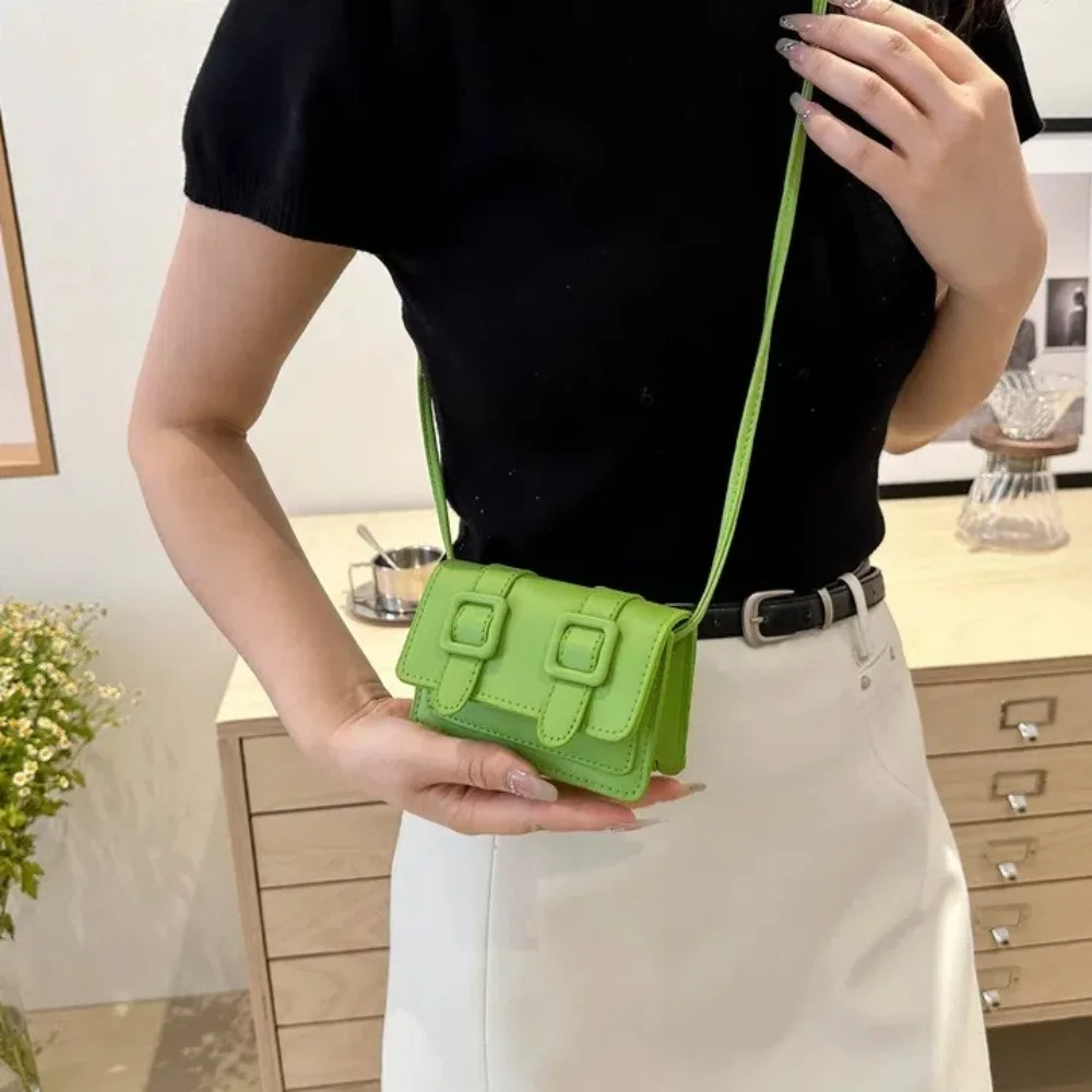 Женская мини-сумка через плечо из искусственной кожи