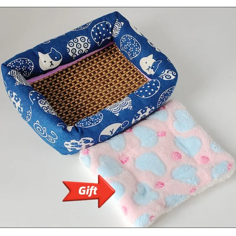 Летний коврик для кошачьего туалета Крутое гнездо кошек подстилка из ротанга