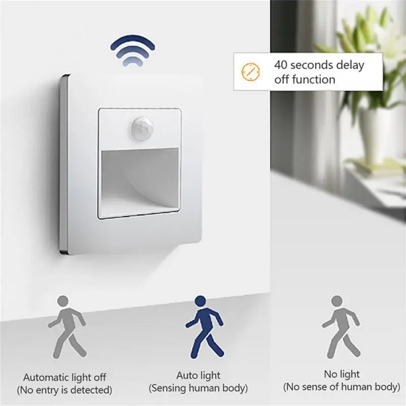 

Infrared Human Body Sensior Floor LED Lamp Switch Light Sensing Embedded Corridor Staircase Bedroom Underground Lamps