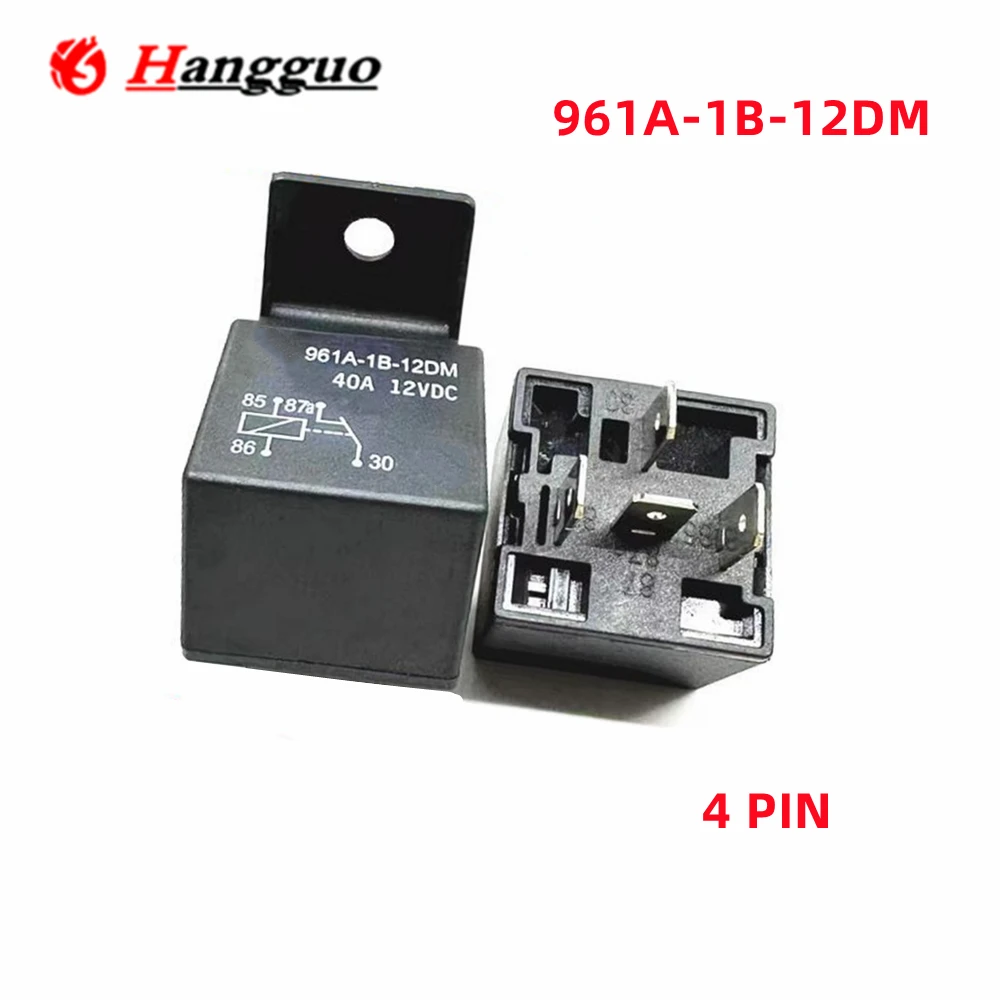 2 шт./лот 961A-1B-12DM 40A 12 В 4-контактное автомобильное реле с основанием GPS-навигации