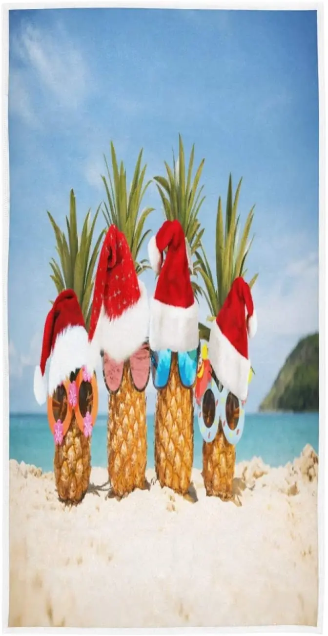 

Полотенце для лица с изображением ананаса, фруктов, океана, пляжа, летнее мягкое полотенце для ванной, отеля, спа, косметическое полотенце, б...