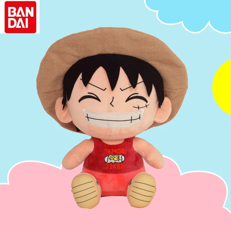 

Bandai One Piece Doll Plush Toy Anime Character Luffy Pirate Cartoon Stuffed Toy Sleeping Pillow Room Decoration